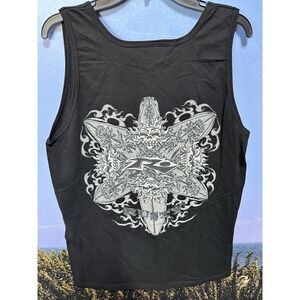 Vintage Rusty Surfboards Skull Artwork 90s Tank Top MEDIUM USA MADE